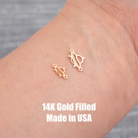 Space Ship Connector - Tiny 14Kt Gold Filled or Sterling Silver Connectors- for Bracelet or Necklace - Permanent Jewelry Supply