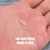Space Ship UFO Connector - Tiny 14Kt Gold Filled or Sterling Silver Connectors- for Bracelet or Necklace - Permanent Jewelry Supply