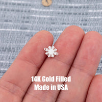 Sun Philippine style Butterfly connector - sterling silver or gold filled- permanent jewelry word connectors- charm, pendant,