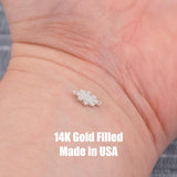 Philippine Sun Smaller Version connector - sterling silver or gold filled- permanent jewelry word connectors- charm, pendant,