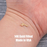 Gun connector - sterling silver or gold filled- permanent jewelry word connectors- charm, pendant,