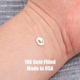 Dinosaurs Disc- Connector - Intricate Detail - 14kt gold filled or Sterling Silver - Made in the USA - Custom