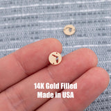 Florida Disc State - Connector - Intricate Detail - 14kt gold filled or Sterling Silver - Made in the USA - Custom