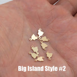 Permanent Hawaii State Island- Big Island, Oahu, Kauai, Maui - 14kt gold filled or Sterling Silver - Made in the USA - Custom Charm