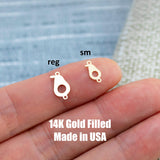 Avocado Fruit Connector Permanent Jewelry Connector- Intricate Detail - 14kt gold filled or Sterling Silver - Made in the USA - Custom