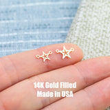 Starfish star fish Connector Permanent Jewelry Connector- Intricate Detail - 14kt gold filled or Sterling Silver - Made in the USA - Custom