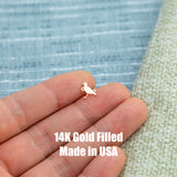 Seagull Sea Gull Bird Connector Permanent Jewelry Connector- Intricate Detail - 14kt gold filled or Sterling Silver - Made in the USA