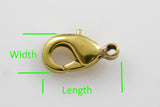 SOLID BRASS Round Lobster Clasps All Sizes