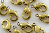 SOLID BRASS Round Lobster Clasps All Sizes