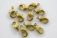 SOLID BRASS Round Lobster Clasps All Sizes