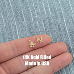 New York Los Angeles NY LA Connector Permanent Jewelry Connector 14kt gold filled or Sterling Silver - Made in the USA - Custom