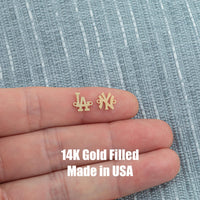 New York Los Angeles NY LA Connector Permanent Jewelry Connector 14kt gold filled or Sterling Silver - Made in the USA - Custom