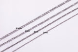 Stainless Steel Figaro Italian Chain - Yard or Full Spool - High Quality Polished Stainless Steel - Hypoallergenic 2mm 3mm 4mm 4.5mm