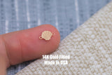Scallop Clam Sea Shell Connector - 14Kt Gold Filled Sterling Silver - Scallop Shell Connectors - Permanent Jewelry Supply- Wholesale