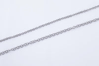 Stainless Steel ROLO Round Chain - Yard or Full Spool - High Quality Polished Stainless Steel - Hypoallergenic 2.5mm 3mm 4mm