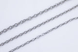 Stainless Steel Oval Chain 4x6mm - Yard or Full Spool - High Quality Polished Stainless Steel - Hypoallergenic