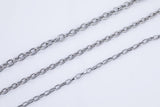 Stainless Steel Oval Chain 4x6mm - Yard or Full Spool - High Quality Polished Stainless Steel - Hypoallergenic