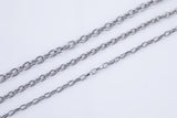 Stainless Steel Oval Chain 4x6mm - Yard or Full Spool - High Quality Polished Stainless Steel - Hypoallergenic