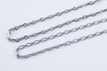 Stainless Steel PAPERCLIP Flat Chain - Yard or Full Spool - High Quality Polished Stainless Steel - Hypoallergenic 2.5mm 3mm 4mm