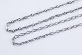 Stainless Steel Big and Small PAPERCLIP Chain - Yard or Full Spool - High Quality Polished Stainless Steel - Hypoallergenic 2.5mm 3mm 4mm