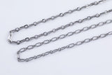 Stainless Steel Big and Small PAPERCLIP Chain - Yard or Full Spool - High Quality Polished Stainless Steel - Hypoallergenic 2.5mm 3mm 4mm