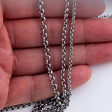 Stainless Steel ROLO Chain - Yard or Full Spool - High Quality Polished Stainless Steel - Hypoallergenic 2.5mm 3mm 4mm