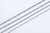 Stainless Steel Figaro Italian Chain - Yard or Full Spool - High Quality Polished Stainless Steel - Hypoallergenic 2mm 3mm 4mm 4.5mm