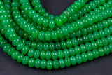 Emerald Green - High Quality in Roundel, 8mm- Full 15.5 Inch Strand-Full Strand 15.5 inch Strand Smooth Gemstone Beads
