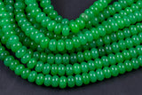Emerald Green - High Quality in Roundel, 8mm- Full 15.5 Inch Strand-Full Strand 15.5 inch Strand Smooth Gemstone Beads