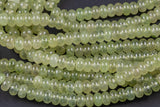 Light Olive - High Quality in Roundel, 8mm- Full 15.5 Inch Strand-Full Strand 15.5 inch Strand Smooth Gemstone Beads