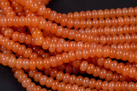 Tangerine- High Quality in Roundel, 8mm- Full 15.5 Inch Strand-Full Strand 15.5 inch Strand Smooth Gemstone Beads