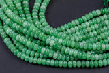 Green- High Quality in Roundel, 8mm- Full 15.5 Inch Strand-Full Strand 15.5 inch Strand Smooth Gemstone Beads