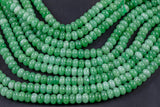 Green- High Quality in Roundel, 8mm- Full 15.5 Inch Strand-Full Strand 15.5 inch Strand Smooth Gemstone Beads