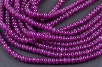 Purple Magenta- High Quality in Roundel, 8mm- Full 15.5 Inch Strand-Full Strand 15.5 inch Strand Smooth Gemstone Beads