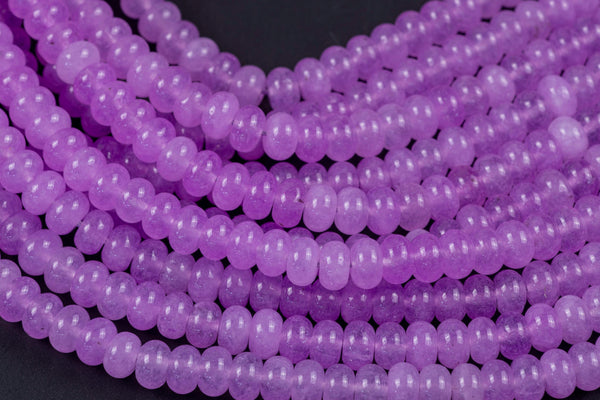 Light Purple Lavender- High Quality in Roundel, 8mm- Full 15.5 Inch Strand-Full Strand 15.5 inch Strand Smooth Gemstone Beads