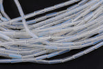 Opalite - beads tube tubular beads 15.5" 4x13mm