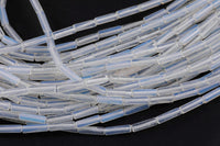 Opalite - beads tube tubular beads 15.5" 4x13mm