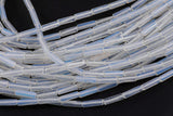 Opalite - beads tube tubular beads 15.5" 4x13mm