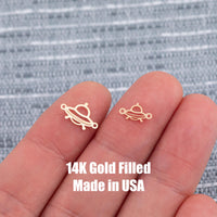 Space Ship Connector - Tiny 14Kt Gold Filled or Sterling Silver Connectors- for Bracelet or Necklace - Permanent Jewelry Supply