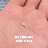 Gun connector - sterling silver or gold filled- permanent jewelry word connectors- charm, pendant,