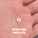 Giraffe Disc- Connector - Intricate Detail - 14kt gold filled or Sterling Silver - Made in the USA - Custom