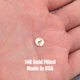 Giraffe Disc- Connector - Intricate Detail - 14kt gold filled or Sterling Silver - Made in the USA - Custom