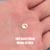 Florida Disc State - Connector - Intricate Detail - 14kt gold filled or Sterling Silver - Made in the USA - Custom
