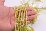 Natural Olive Jade Beads 6mm Star Shaped Real Gemstone 15" Strand Smooth Gemstone Beads