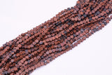Natural Mahogany Jasper 6mm Star Shaped Real Gemstone 15" Strand Smooth Gemstone Beads