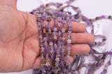 Natural Flower Amethyst 6mm Star Shaped Real Gemstone 15" Strand Smooth Gemstone Beads