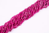 Fuchsia Hot Pink Jade 6mm Star Shaped Real Gemstone 15" Strand Smooth Gemstone Beads