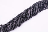 Natural Black Onyx Beads 6mm Star Shaped Real Gemstone 15" Strand Smooth Gemstone Beads