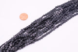 Natural Black Onyx Beads 6mm Star Shaped Real Gemstone 15" Strand Smooth Gemstone Beads