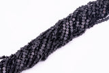 Natural Black Onyx Beads 6mm Star Shaped Real Gemstone 15" Strand Smooth Gemstone Beads